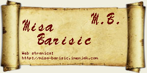 Miša Barišić vizit kartica